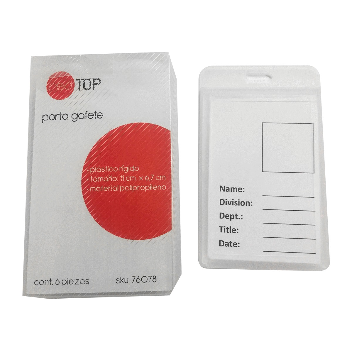 Porta Gafete Red Top – Office Items